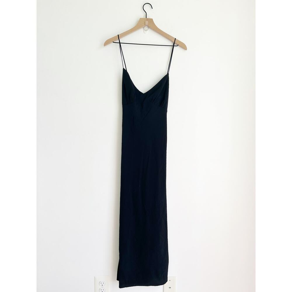 MADEWELL NWOT The Layton Midi Slip Dress Black Maxi - Picture 2 of 6